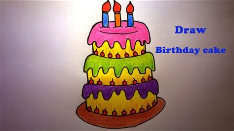 The top 15 Birthday Cake Drawing – Easy Recipes To Make at Home