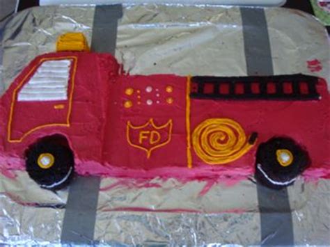 Red Fire Truck Cake