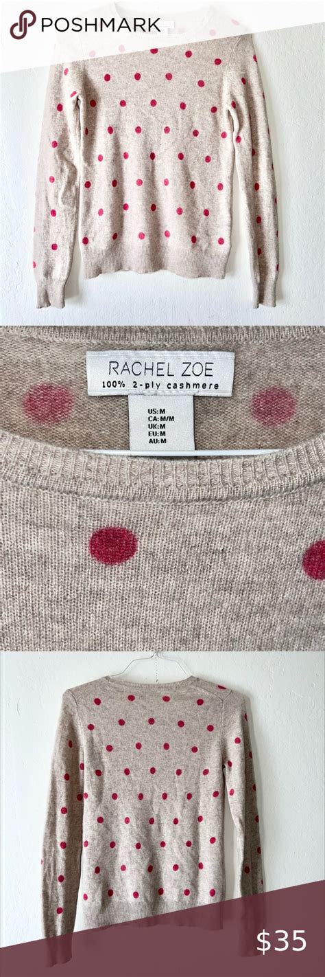 Rachel Zoe Polka Dot Cashmere Sweater M in 2022 | Cashmere sweaters ...