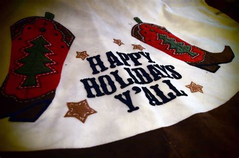 Cowboy Christmas - Western Decorations - christmas tree skirt © Robin Workman Christmas Crafts ...