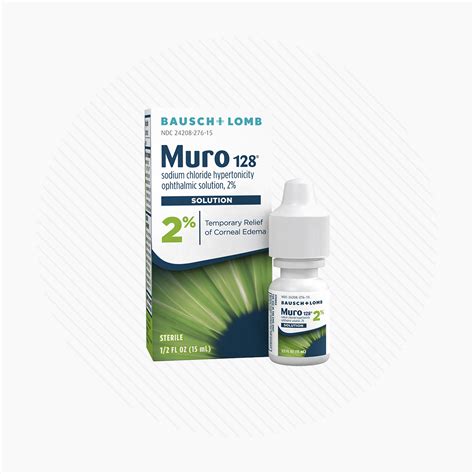 Muro 128 Eye Drops, Temporary Relief for Corneal Edema, 2% Solution, 0