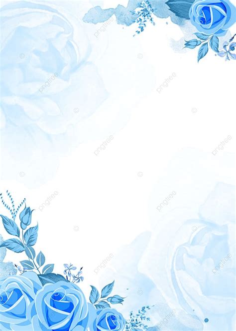 Blue Floral Border Background Wallpaper Image For Free Download - Pngtree | Flower background ...