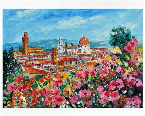 Tuscany Painting on Canvas Florence Painting on Canvas Wall - Etsy