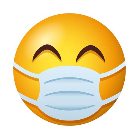 emoji wearing medical mask gradient style 1842504 Vector Art at Vecteezy