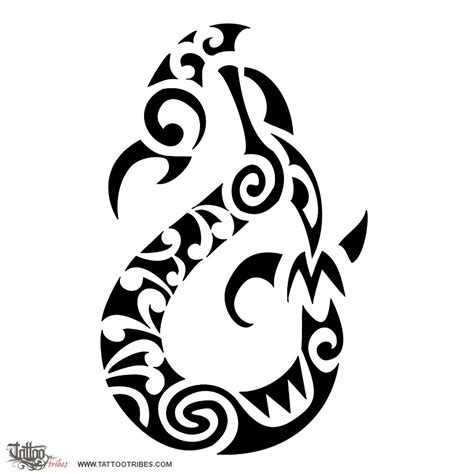 Manaia (Alita) manaia double spiral original Polynesian tattoo design