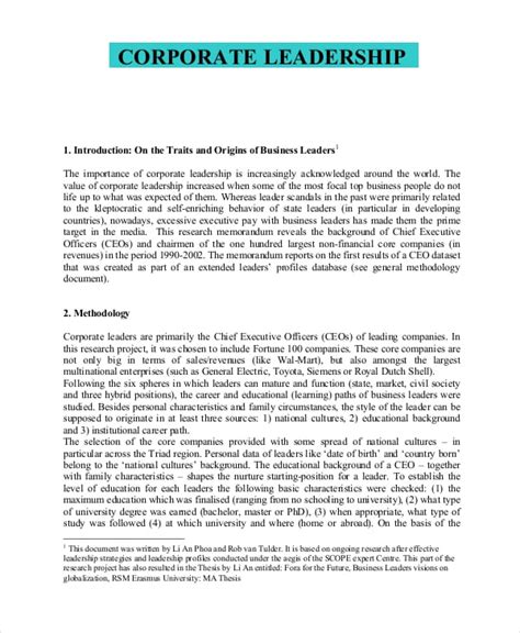 8+ Leadership Philosophy Examples | Free & Premium Templates