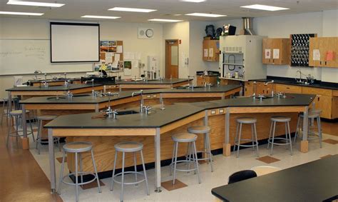 Science Lab Student Stations | School interior, School building design, School architecture