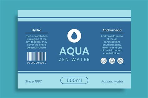 Free Vector | Flat design water label template