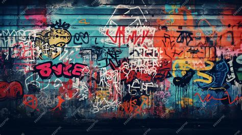 Premium AI Image | Grunge Graffiti Wall Background