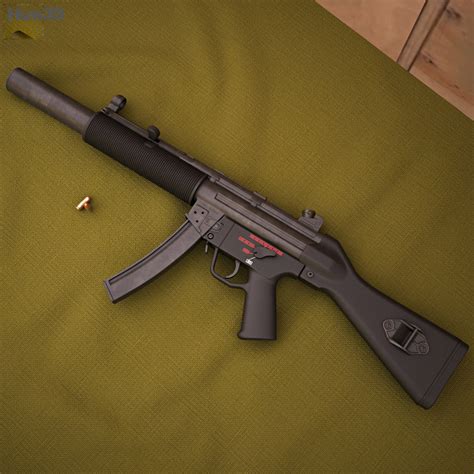 Heckler & Koch MP5SD 3D model - Download Submachine Gun on 3DModels.org