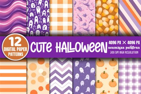 Halloween Digital Paper Patterns Bundle Graphic by CraftArt · Creative Fabrica