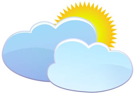 Clouds and Sun Weather Icon PNG Clip Art - Best WEB Clipart