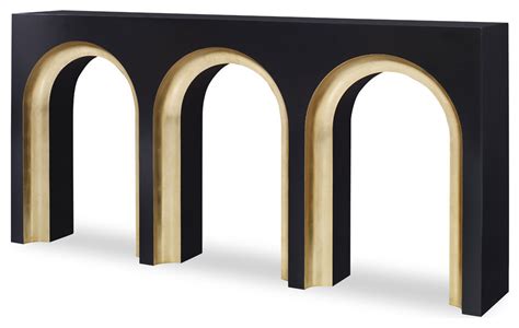 Ambella Home Collection - Colosseum Console Table in Gold - 17601-850-001 - Contemporary ...