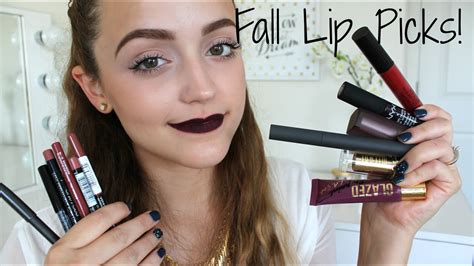 My Favorite Fall Lip Colors-Lip Swatches | 2014 - YouTube