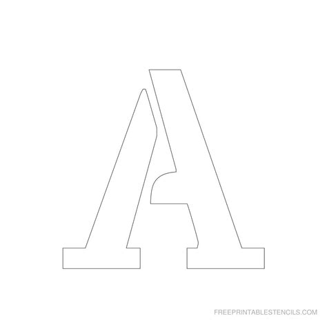 Printable 3 Inch Letter Stencil A--has full alphabet | Stencils ...