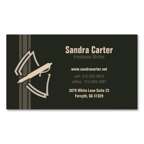 Freelance Writer Business Card | Zazzle.com in 2021 | Freelance business card, Elegant business ...