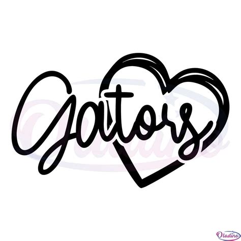 Team Spirit Gators Heart SVG Digital File, Florida Gators SVG
