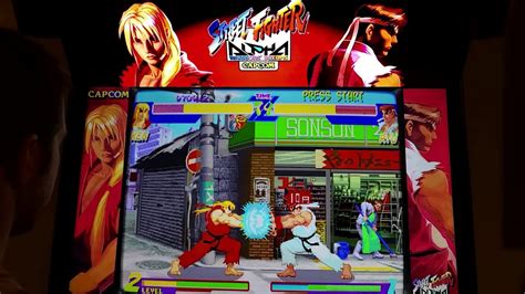 Street Fighter Alpha Arcade Cabinet MAME Playthrough w/ Hypermarquee - YouTube