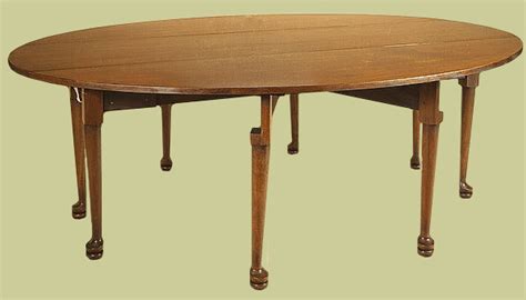 Oak Padfoot Gateleg Drop Leaf Table 18th Century Style