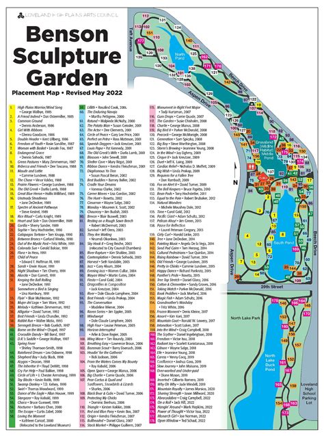 Loveland High Plains Arts Council - Benson Sculpture Garden Map & Guide