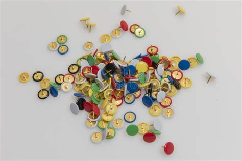 Colorful thumbtacks stock photo. Image of push, drawing - 462314