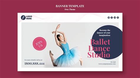 Free PSD | Dance studio template banner