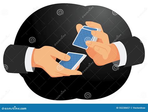 Shuffle cards stock vector. Illustration of businessman - 55230657