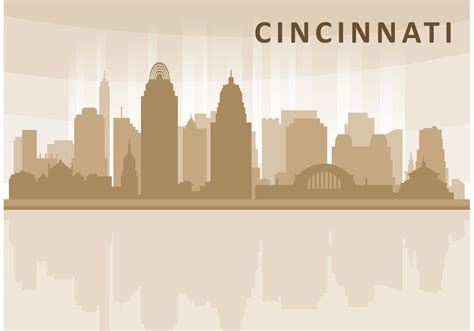 Cincinnati Skyline Vector 87669 Vector Art at Vecteezy