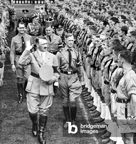 Adolf Hitler, Baldur von Schirach, Rudolf Hess at the Nuremberg Rally ...