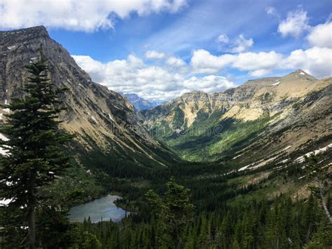 Hiking the Crypt Lake Trail in Waterton Lakes National Park, Alb Stock Photo - Image of ...