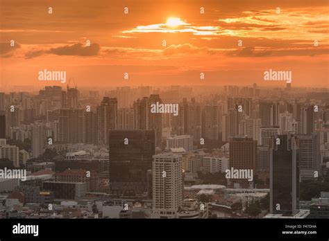 Panorama of Singapore skyline downtown Stock Photo - Alamy