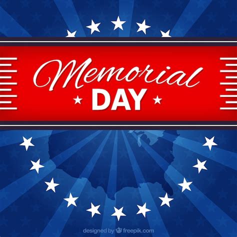 Free Vector | Patriotic background for memorial day