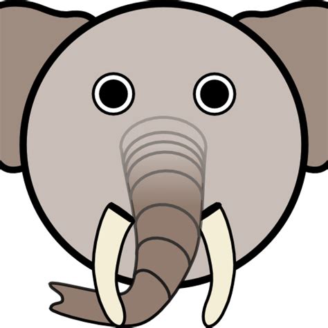 Download Elephant Face Clipart Elephant With Rounded Face Clip - Png ...