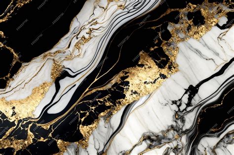 Premium Photo | Luxury marble texture background white black gold ...