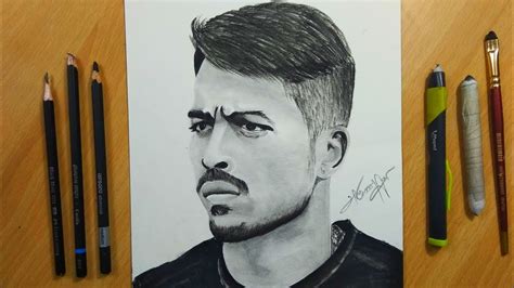 #kodikalaikoodam Hardik Pandya realistic Drawing |graphite pencil Drawing|India cricket player ...