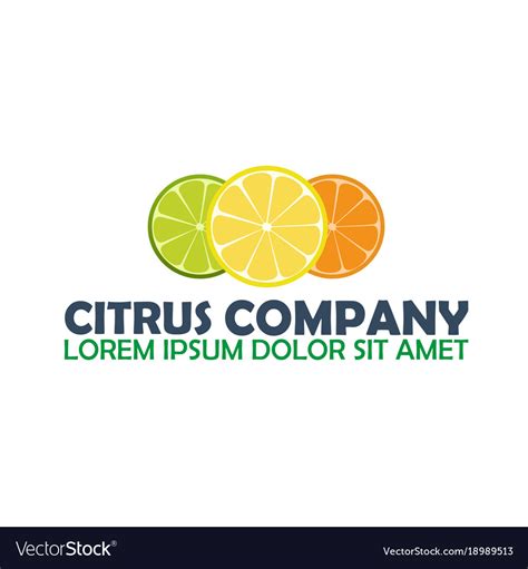 Citrus logo company lemon Royalty Free Vector Image