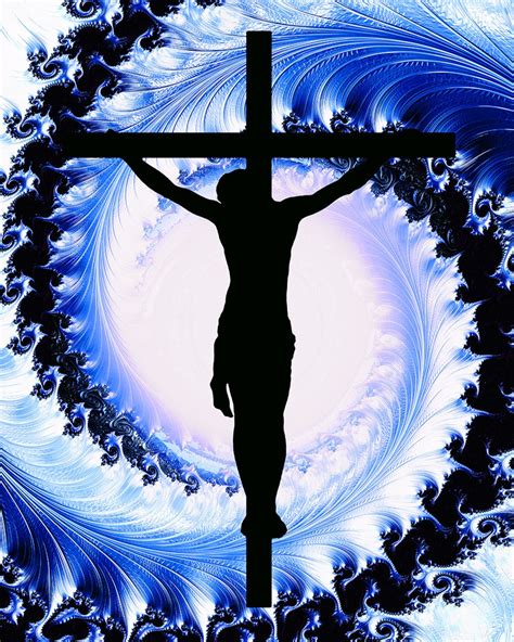 Blue Jesus Print Blue Black Jesus Art Blue Black Fractal - Etsy