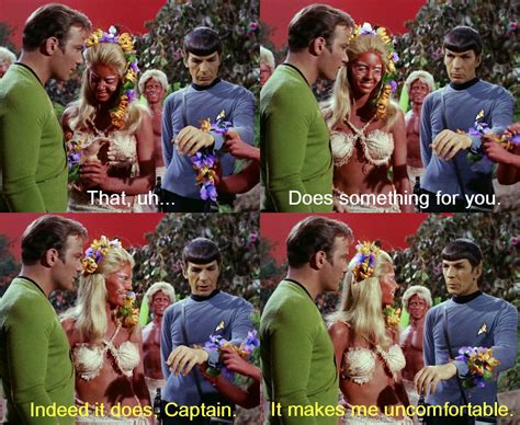 Kirk and Spock accessorize. From The Apple (Star Trek) | Star trek funny, Star trek, Fandom star ...