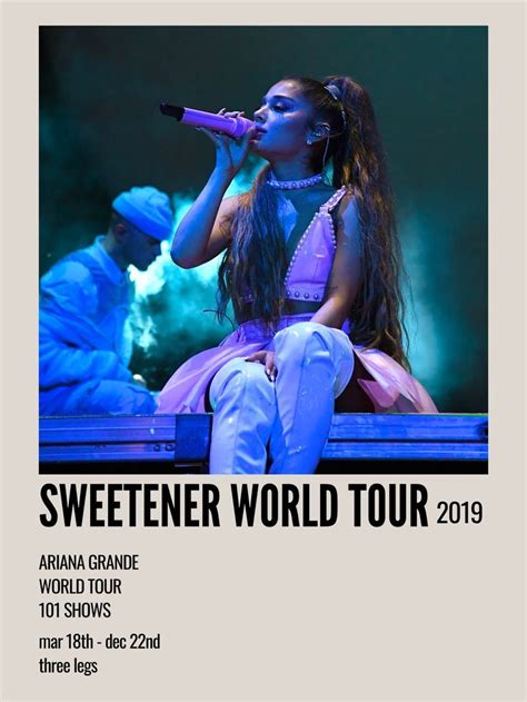 minimal aesthetic polaroid concert tour poster for ariana grande’s 2019 sweetener world tour ...