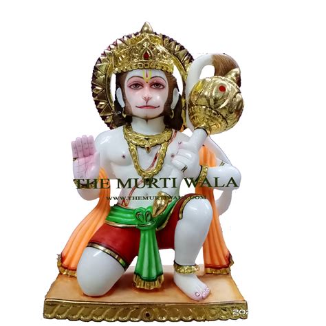 1ft Marble hanuman Statue | Buy customized Hanuman ji Statues online