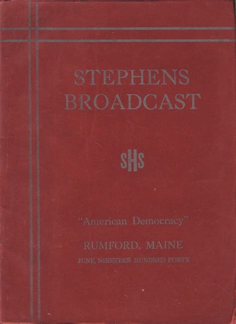 Stephens High School from Rumford, Maine Yearbooks