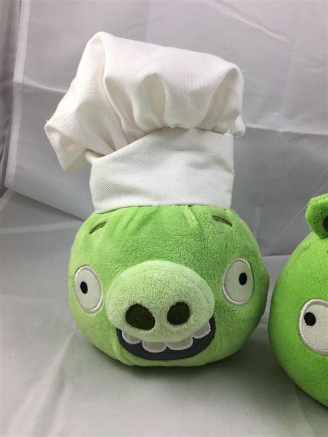 Angry Birds Plush 6-Inch Pig with Chef Hat-RARE and King Pig set | #1899396026