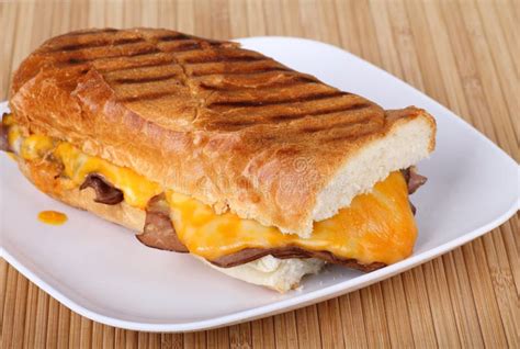 Roast Beef And Cheese Sandwich Stock Photo - Image of beef, melted ...