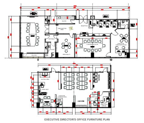 Director Office Furniture Layout Plan AutoCAD File - Cadbull