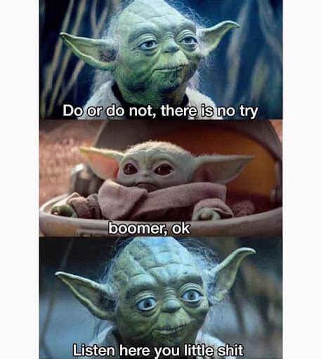 Yoda getting triggered at little Yoda : r/MemeTemplatesOfficial