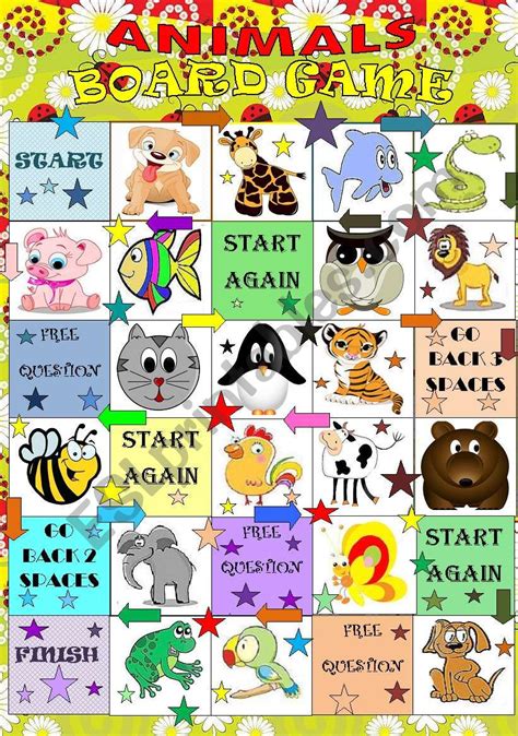 Animal Printable Board Game