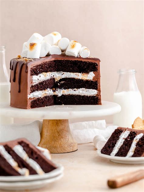 S'mores Layer Cake - Julie Marie Eats