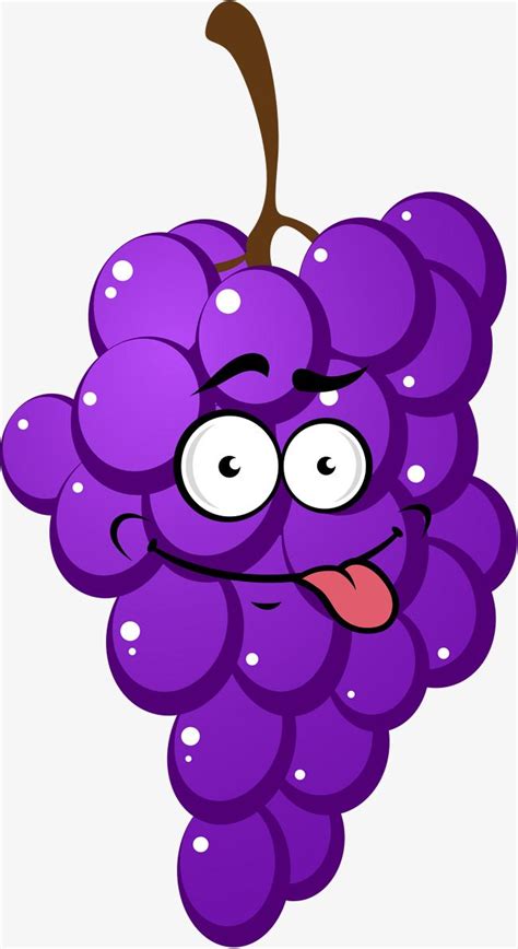 Purple Cartoon Grapes | Cartoon grapes, Fruit cartoon, Grape cartoon