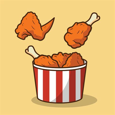 The Illustration of Fried Chicken 21177736 Vector Art at Vecteezy