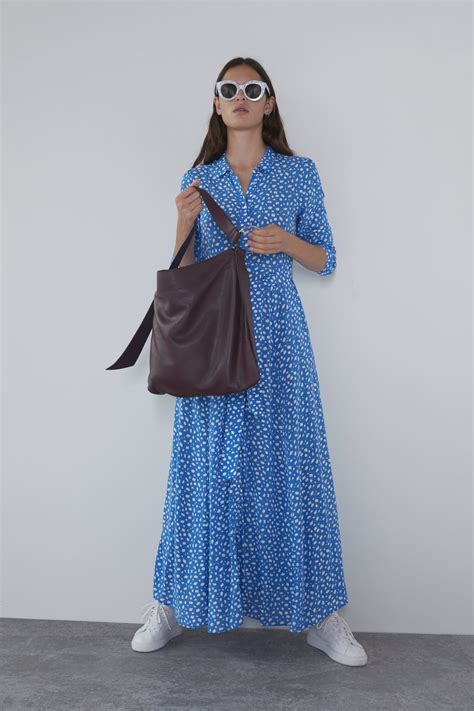 Image 2 of LONG PRINTED DRESS from Zara Zara Dresses, Casual Dresses ...